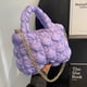 thumbnail image 1 of Bolsa De Hombro Gepolsterte Damen-Umhängetasche mit Reißverschluss, Baumwoll-Tragetasche, leicht (lila), 1 of 6