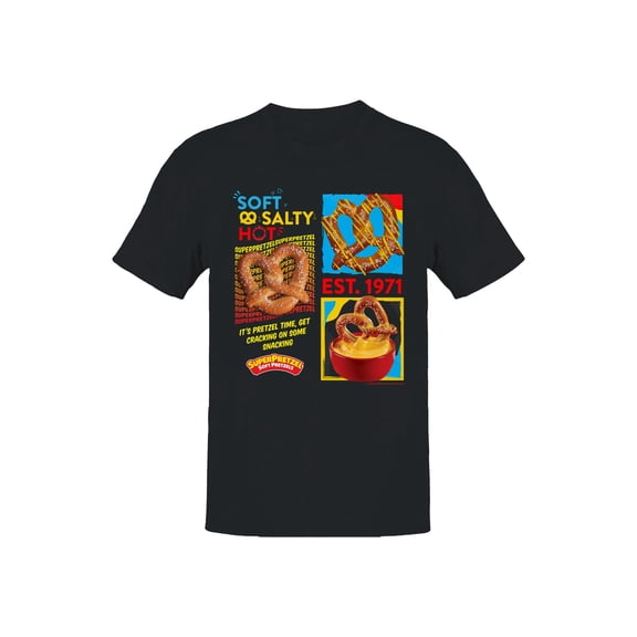 Officially Licensed Super Pretzel Soft, Salty & Hot: Men's T-shirt