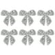 thumbnail image 1 of Uxcell 6-Pack Parches de Strass en Forma de Lazo de 6cm Adhesivos Plateados para DIY/Ropa/Zapatos/Bolsas, 1 of 7