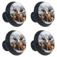 thumbnail image 2 of 4 Pcs Cartoon Cow Knobs for Kitchen Cabinet Cupboard Dresser Bookcase Drawer Pulls Handles Round Home Decor, 2 of 8