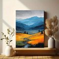 thumbnail image 6 of Misty Missoula Montana Canvas Print, Abstract City Landscape, Home Wall Decor, 6 of 8