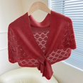 thumbnail image 2 of Krdevn Shawl Wrap Versatile Outerwear Lace Knit Cape Lightweight Cardigan Sun Cover Up,Size:One Size, 2 of 3