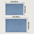 thumbnail image 7 of Unique Bargains Washable Textured Cotton Bath Rug Water Absorbent Mat Blue 20" x 32", 7 of 7