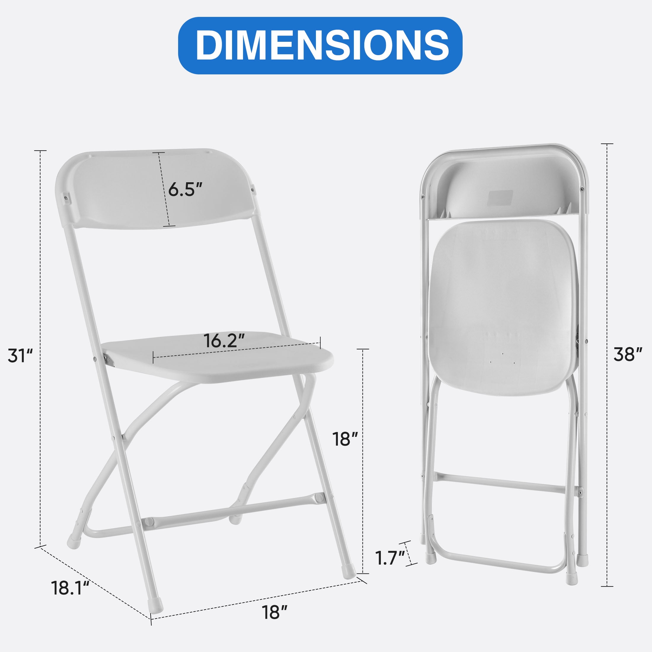 Edx 6-Pack Folding Chair | Stacking chairs for ecommerce - Walmart