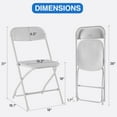 thumbnail image 4 of edx 6-Pack Folding Chair, Indoor Portable, Stackable for Events, Offices, Weddings and Restaurants, White, 4 of 9