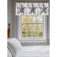 thumbnail image 3 of Western Farm Star Valances for Windows, Rod Pocket Kitchen Valance Curtains - Soft & Washable Small Window Treatment for Living Room,&nbsp;Bathroom, Independence Day , 42x12 Inch, 1 Panel, 3 of 9