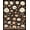 Brown, Pattern 2, variant on ODIKA 4'x6' Machine Washable Non-Slip Area Rug, Ethereal Earthy Patterned Aesthetic High Traffic Rug, Brown, 29251