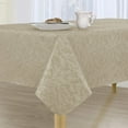 Everyday Luxuries Sonoma Vinyl Tablecloth 60"" x 84"" Oblong Vanilla