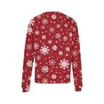 thumbnail image 6 of asdoklhq Christmas Mock Neck Sweatshirt Women's Long Sleeve Hoodless Christmas Printed Casual Warm Sweatshirt Multicolor 3X, 6 of 6