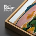 thumbnail image 4 of PixonSign Framed Canvas Print Wall Art Aerial View Pastel Mountain Range Forest Nature Wilderness Illustrations Modern Art Decorative Minimal Rustic for Living Room, Bedroom, Office - 16"x24" NATURAL, 4 of 5