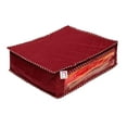 thumbnail image 2 of atorakushon Parachute Fabric Saree Garments Covers Clothes Storage sari Bag Wardrobe Organizers Double Zip Lock For Dress Accessories 2 Pieces Maroon, 2 of 5
