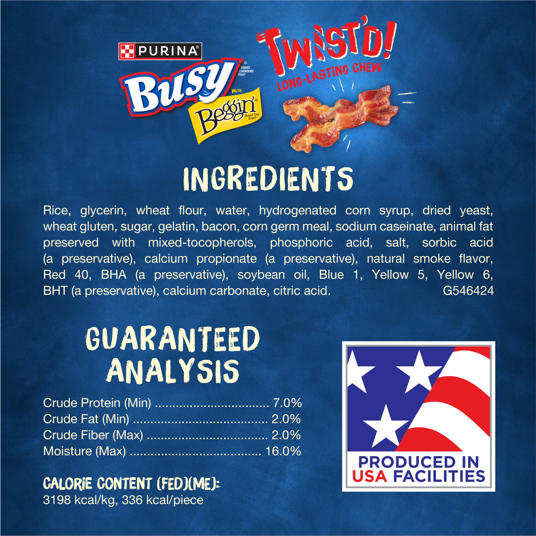 (4 pack) Purina Busy Bone with Beggin' Twist'd Small & Medium Dog Treats with Bacon, 10.5 oz Pouch (3 Count)
