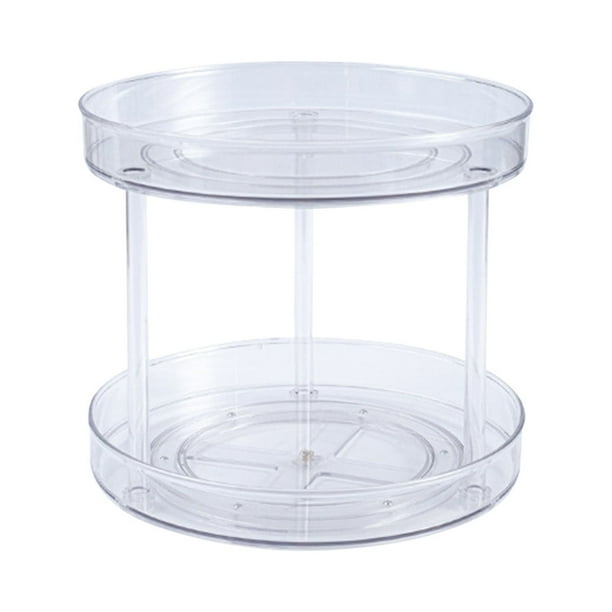 Fiudx Organizador de Despensa de 9.2 Pulgadas, Estante de 3 Niveles para Ahorrar Espacio, Diseño de Pet Transparente, Rotación de 360 Grados, Organizador para Gabinetes de Cocina, Multiusos, Fácil In