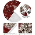 thumbnail image 2 of SKYSONIC Christmas Christmas Tree Skirt Home Decoration Large Round Christmas Tree Skirt for Holiday Party Home Christmas Day Ornaments 35.4 Inch, 2 of 6