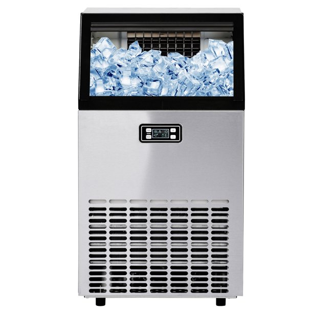 Commercial Ice Maker Machine, Aukfa 100LBS/24H Stainless Steel Under