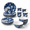 Dark Blue, variant on Antique White Porcelain 16-Piece Traditional Dinnerware Set, Service For 4