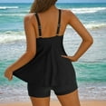 thumbnail image 5 of UTSJKR Two Piece Flowy Tankini Swimsuits for Women Push Up Tummy Control Bathing Suits Mesh Sheer V-Neck Swim Suits 2025 Black XXL, 5 of 7