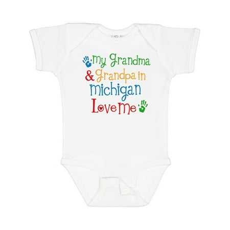 

Inktastic Michigan Grandma Loves Me Gift Baby Boy or Baby Girl Bodysuit