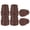Brown, variant on SupreGear Cane Tips, 2-Pack, 1-Inch Heavy-Duty Non-Slip Rubber Replacement Caps for Walking Sticks,Grey