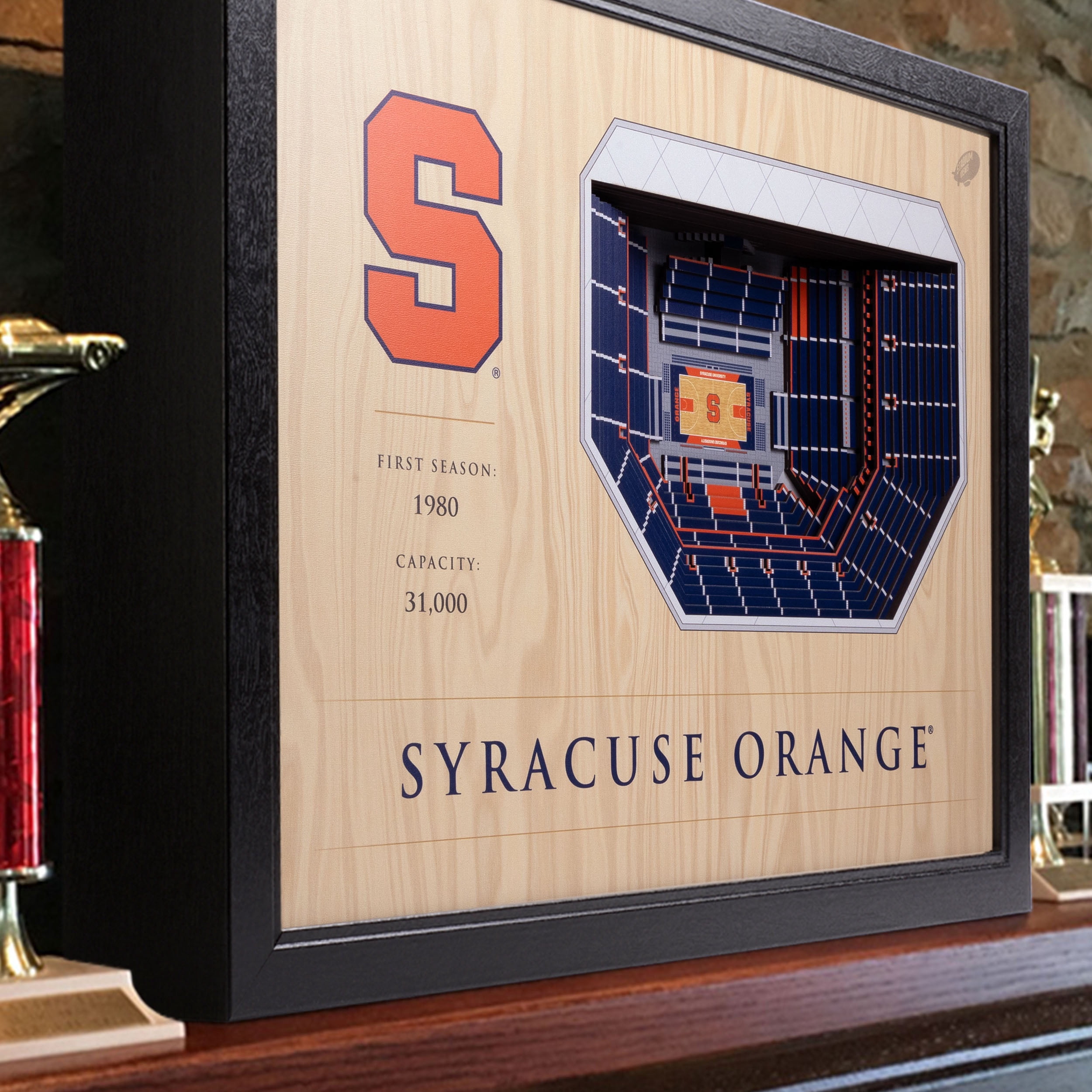 YouTheFan NCAA Syracuse Orange BB 25-Layer Stadiumview Wall Art