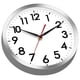 thumbnail image 3 of Reloj de pared AKCISOT, silencioso, funciona con pilas, 25 cm, plateado, 3 of 9