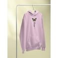 thumbnail image 3 of Butterfly Design Hoodie Women -Image by Shutterstock, Female 3X-Large, 3 of 4