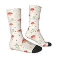 thumbnail image 2 of Goofa Flat Mushrooms Printed Men's Crew Socks, Soft Durable Breathable Moisture-Wicking with Odor Control Cotton socks, 2 of 9