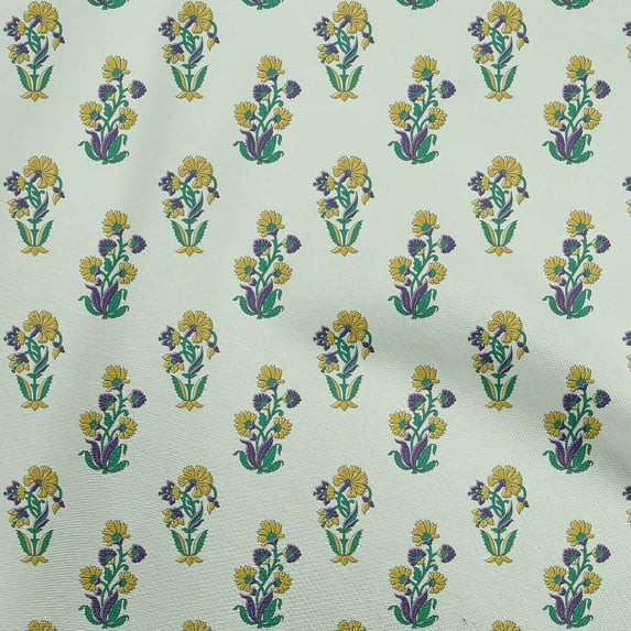oneOone Cotton Poplin Twill Mint Green Fabric Block Craft Projects Decor Fabric Printed By The Yard 56 Inch Wide