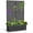 Black, variant on FOOWIN 71" H Metal Planter with Trellis and Wheels, Outdoor Raised Garden Bed for Climbing Plants, Trellis Planter Box with Drainage Hole, Black
