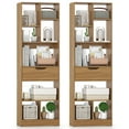 thumbnail image 1 of Costway 2 PCS 61" Bookcase with Drawer, 8 Open Cubes, Anti-toppling Kits for Living Room  Natural, 1 of 10