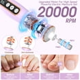 thumbnail image 3 of Kit de manicura y pedicura Hoxida, luz LED de 360°, 10 velocidades, inalámbrica, 3 of 9