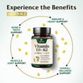 thumbnail image 6 of Vitamin D3 4000 IU 100mcg Per Serving - Extra Strength Vitamins D K2 2-in-1 for Bone, Heart, & Muscle Support - Immune Support & Calcium Absorption with Olive Oil - Non-GMO USA Bottled - 240 Softgels, 6 of 10