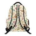 thumbnail image 2 of FUIALDOLG Musical Note Pattern Padded Breathable Straps Book Bag for School Travel, Waterproof Multi-Pocket 600D Polyester School Bookbag, 2 of 10