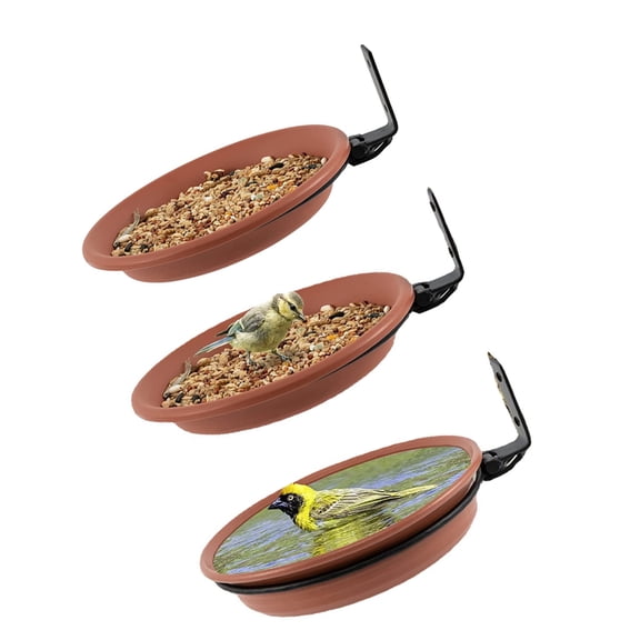 Yuarrent Alimentador de colibrí, bandeja de alimentación colgante de plástico para exteriores, bebedero ajustable para pájaros para patios, Type2 NO2