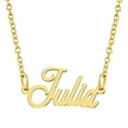 thumbnail image 1 of KISPER 18K Gold Plated Stainless Steel Personalized Name Pendant Necklace, 1 of 39