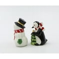 thumbnail image 4 of Ceramic Salt and Pepper Shakers Snowman Penguin Christmas Gift Set, 4 of 5