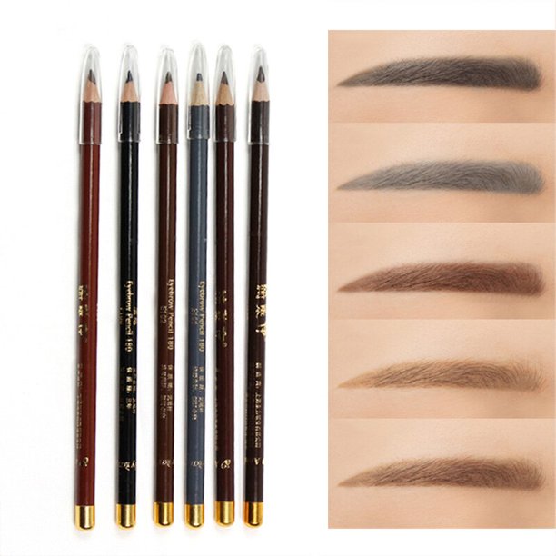 Lápiz de cejas de larga duración, resistente al agua, 6 colores, mejora la belleza, maquillaje, fácil de colorear qym unisex