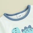 thumbnail image 5 of ESASSALY Toddler Little Boys 2 Pieces Outfits Short Sleeve Dinosaur T-Shirt  Shorts Sets, 5 of 7
