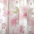 thumbnail image 2 of Fufafayo under $5 4Pcs Sheer Curtain, Sheer Curtain Panel, Voile Window Drape, Light Filtering Flower Pattern Curtain, for Living Room, Bedroom, Sunroom, Softens Sunlight, Adds Privacy, 2 of 9