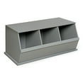 thumbnail image 6 of Badger Basket Children's Wood 3-Bin 33 gal Toy Storage Cube, Gray, 6 of 10