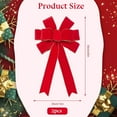 thumbnail image 2 of Pakyozj Red Bows Christmas Decorations 12”X20” Big Red Velvet Ribbon Wired Decorative Bows with Glitter Gold Edge for Tree Topper, Outdoor Indoor Wreaths Stair Fence Xmas Home Front Door Decorations, 2 of 7