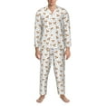 thumbnail image 3 of Yiaed Labrador Retriever Dog Print Men’s Pajamas Set - Long Sleeve Button Down Sleep Shirt and Pajama Bottoms Sleepwear Set Mens Pjs Sets Men's Pajama Bottoms-XX-Large, 3 of 7