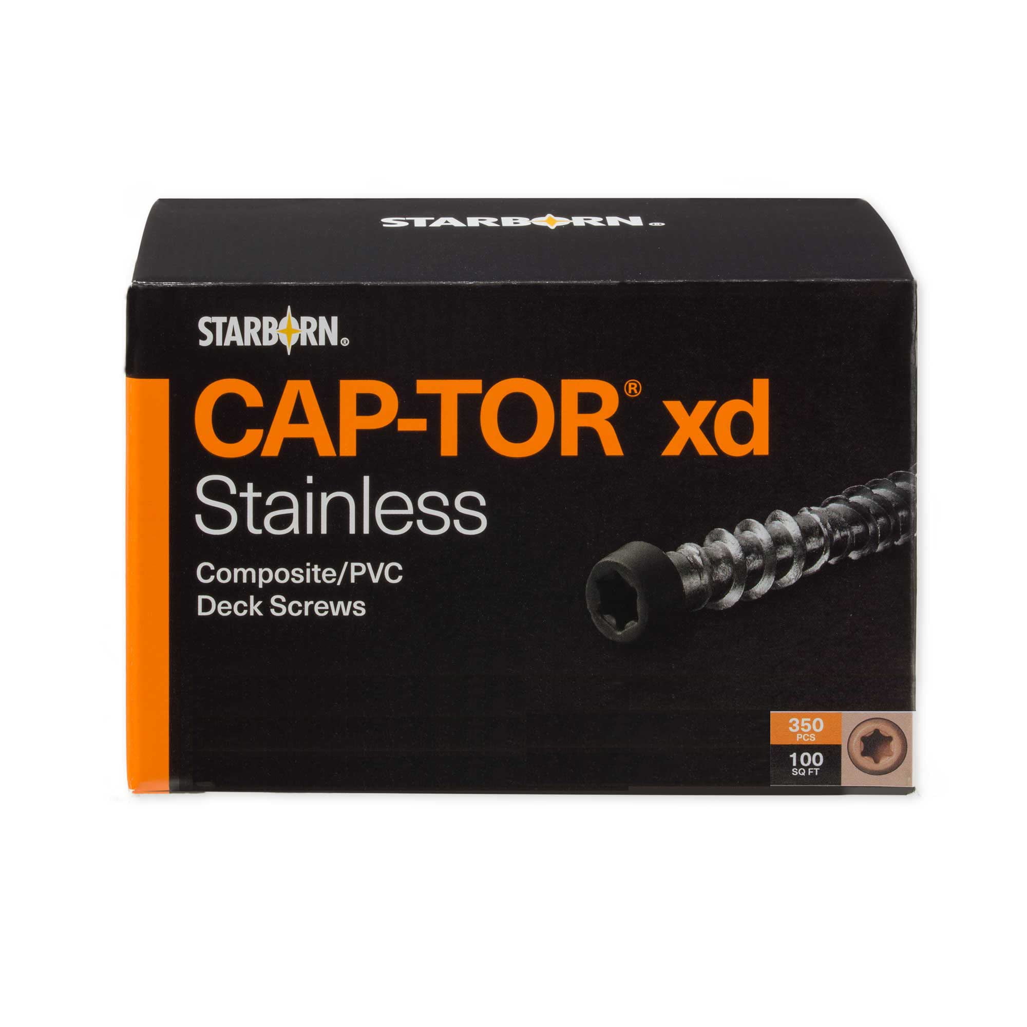Starborn CapTor xd Screws for PVC & Composite Decking in Rosy Brown