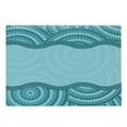 thumbnail image 1 of Seafoam Cutting Board, Wavy Dotted Pattern with Australian Aboriginal Design Tribal Kakadu, Decorative Tempered Glass Cutting and Serving Board, Large Size, Teal Seafoam Petrol Blue, by Ambesonne, 1 of 1