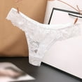 thumbnail image 2 of Women's Briefs V Cut Panties for Women Pack Women's Seamless Underwear plus Size Extra Large Panties for Women Underwear Bikini Brief Lace Bikini Briefs White One Size, 2 of 3