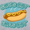 thumbnail image 3 of CafePress - Sun's Out Buns Out - Womens Baseball Tee, 3 of 4