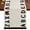 Beige, variant on Black Letters Burlap Cotton Table Runner 13x48 Inches Long, Modern Minimalist Style Beige Farmhouse Table Runners, Outdoor Dining Tablecloths Decor for Baby Shower/Party/Wedding