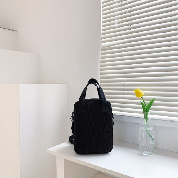 Bolsa bandolera de pana Lindo de hombro de conejo Kawai para fiesta navideña (negro) Sywqhk Para Estrenar
