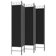 thumbnail image 3 of vidaXL 6-Panel Room Divider Black 240x200 cm Fabric, 3 of 5