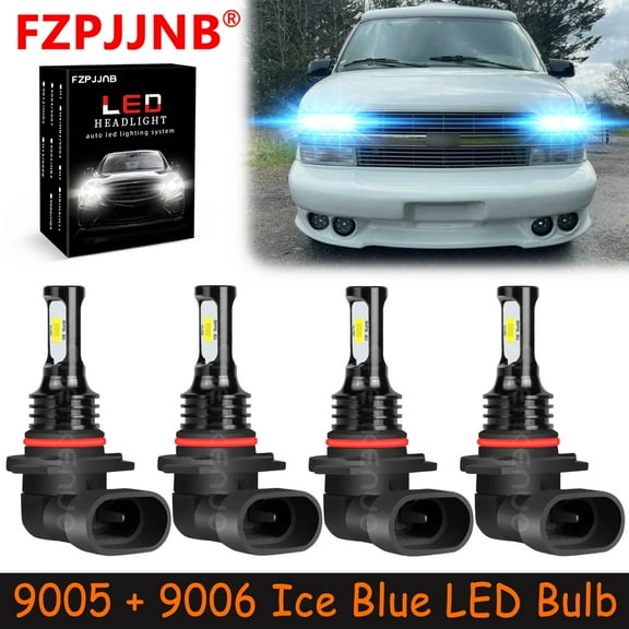 FZPJJNB 9005 9006 for Chevy Astro Van Ice Blue Led Headlights Bulb High Low Beam,HKL,C06